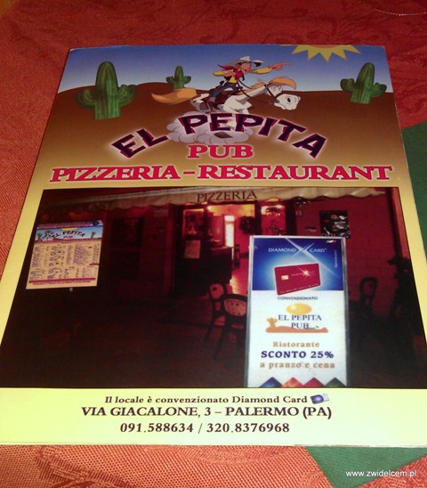 El Pepita menu