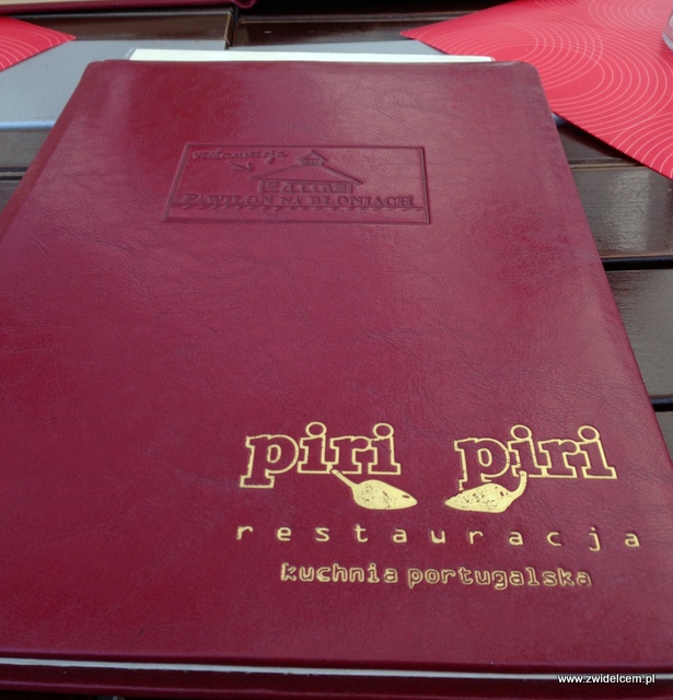 Kraków - Piri piri - menu