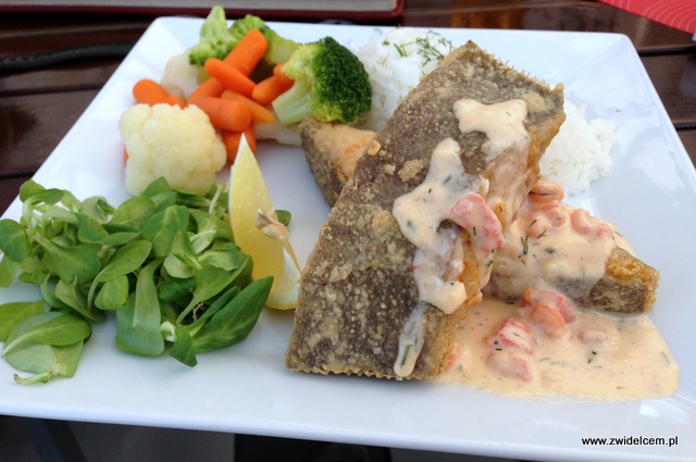 Kraków - Piri piri - Halibut w sosie krewetkowym