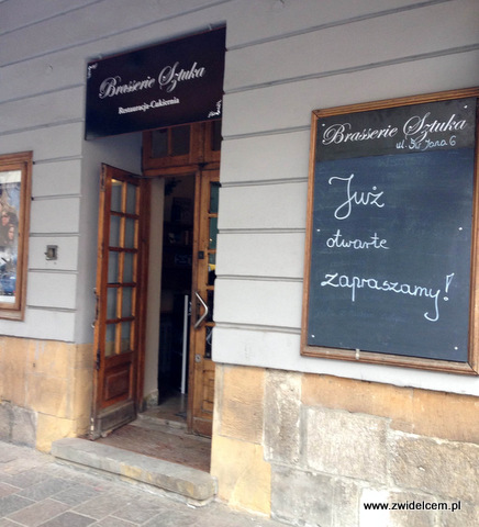 Kraków - Brasserie Sztuka - wejście
